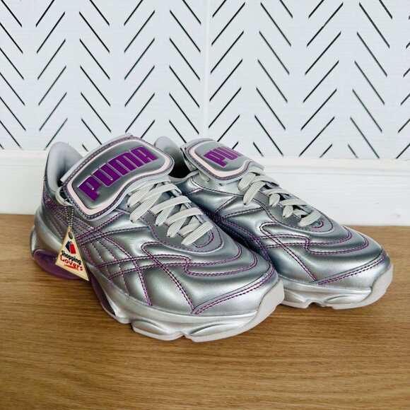 ⭐PUMA x DUA LIPA Cell Dome King ML Trainer Sneaker 8.5 Metallic Silver Pink Y2K - Picture 8 of 11